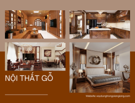 Mẫu thiết kế nội thất nhà phố gỗ tự nhiên