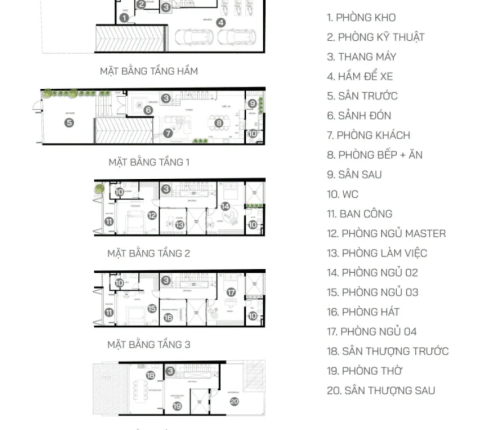 Nhà mẫu phong cách hiện đại, tối giản, sáng, thoáng và xanh.