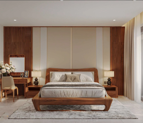 Nhà mẫu phong cách hiện đại, tối giản, sáng, thoáng và xanh.
