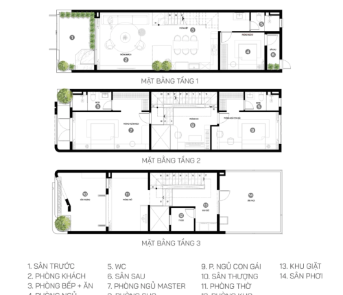 Nhà phố 3 tầng đẹp 5x18m hiện đại