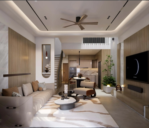 Nhà phố 3 tầng đẹp 5x18m hiện đại