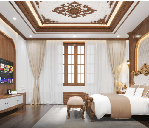 Biệt thự tân cổ điển, Biệt thự 2 tầng 1 mái