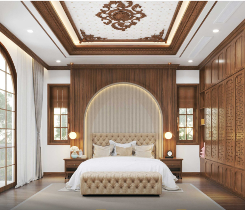 Biệt thự tân cổ điển, Biệt thự 2 tầng 1 mái
