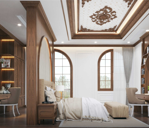 Biệt thự tân cổ điển, Biệt thự 2 tầng 1 mái