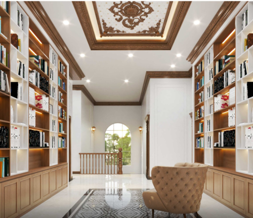 Biệt thự tân cổ điển, Biệt thự 2 tầng 1 mái