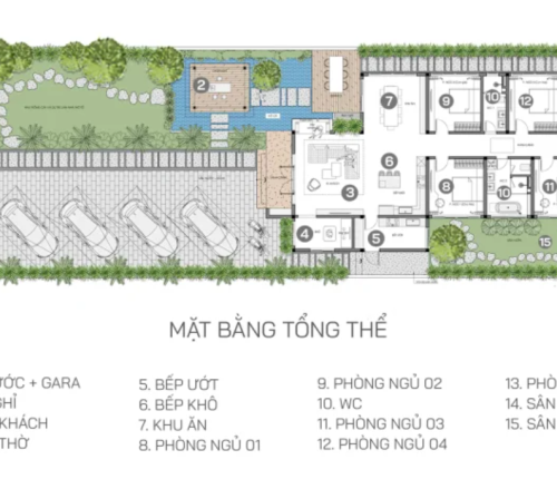 Farm Villa 1 tầng xanh thoáng, hiện đại, tối giản