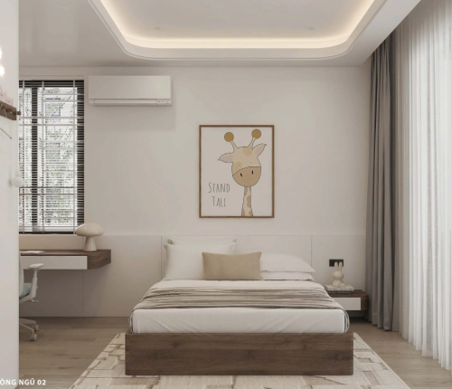 Nhà phố 2 tầng phong cách sống hiện đại, hài hòa với thiên nhiên.