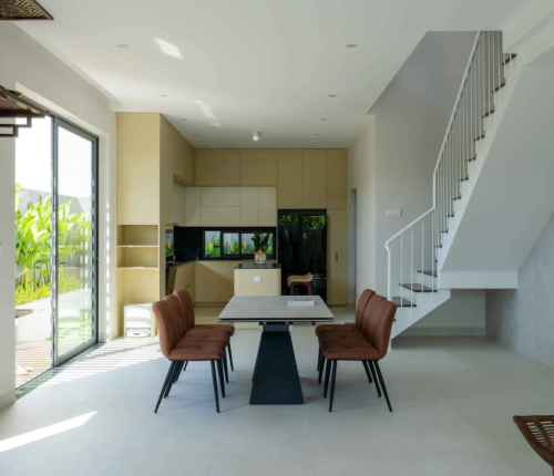 Thi công Nhà phố 2 tầng xanh thoáng