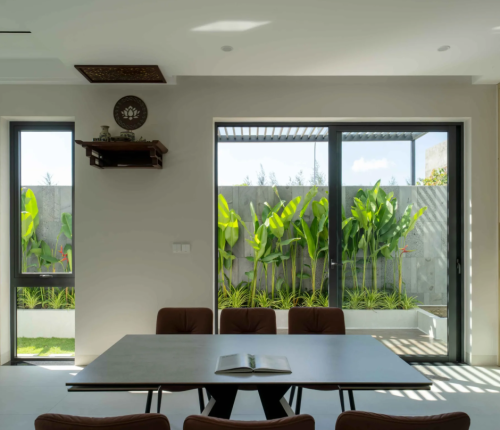 Thi công Nhà phố 2 tầng xanh thoáng