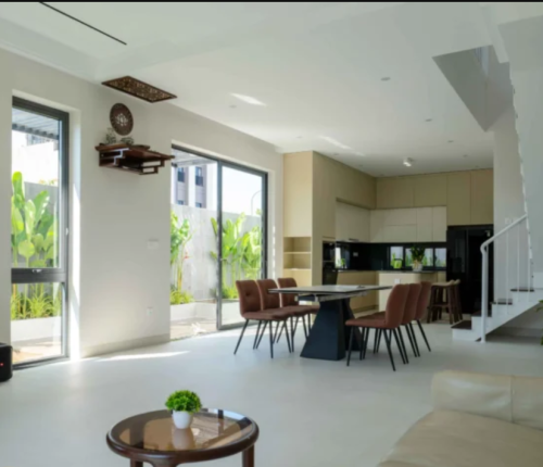 Thi công Nhà phố 2 tầng xanh thoáng