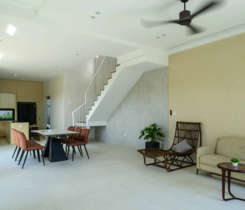 Thi công Nhà phố 2 tầng xanh thoáng