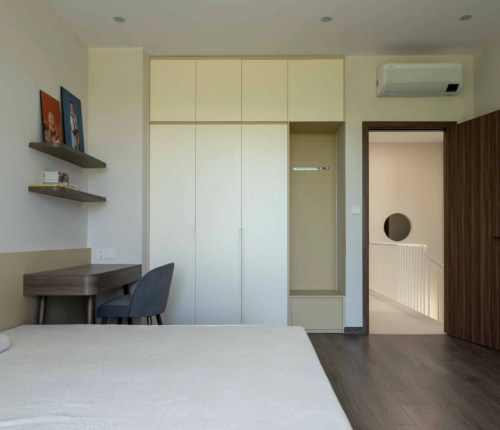 Thi công Nhà phố 2 tầng xanh thoáng