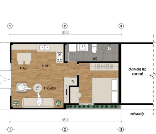 thi công Nội thất chung cư 40m2